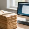 Courrier entrant dématérialisé en flux de données numériques.